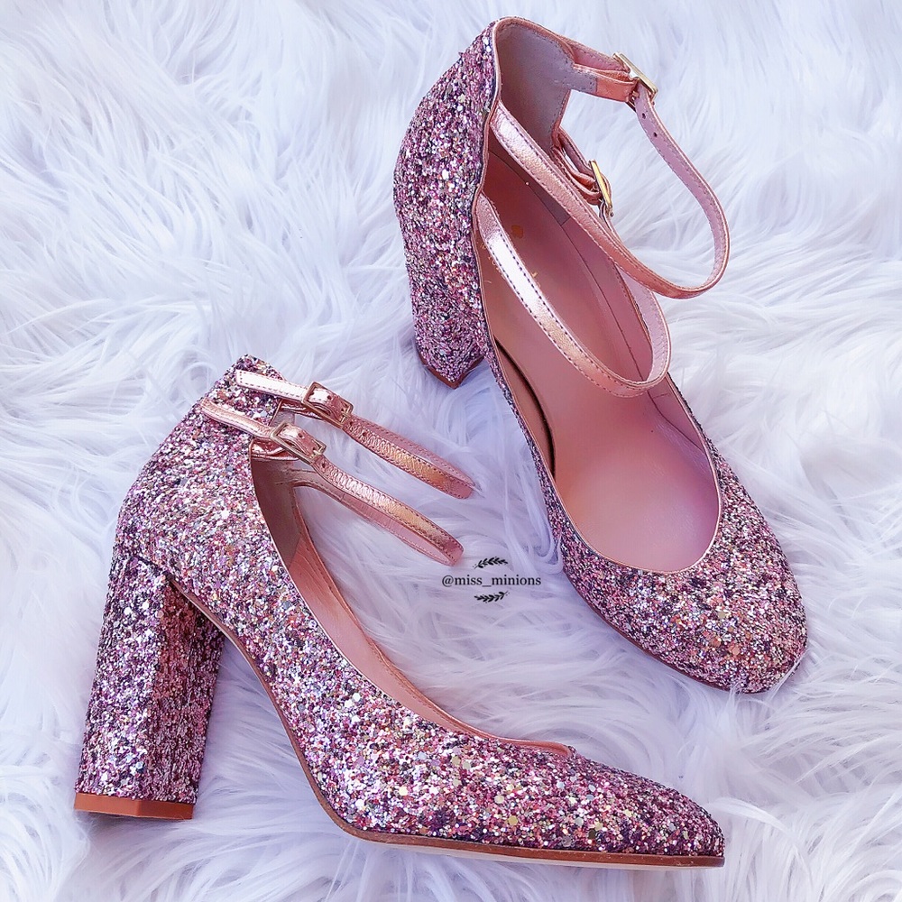 ✨Kate Spade Baneera Pink Glitter Heels✨ - Picture 6 of 8